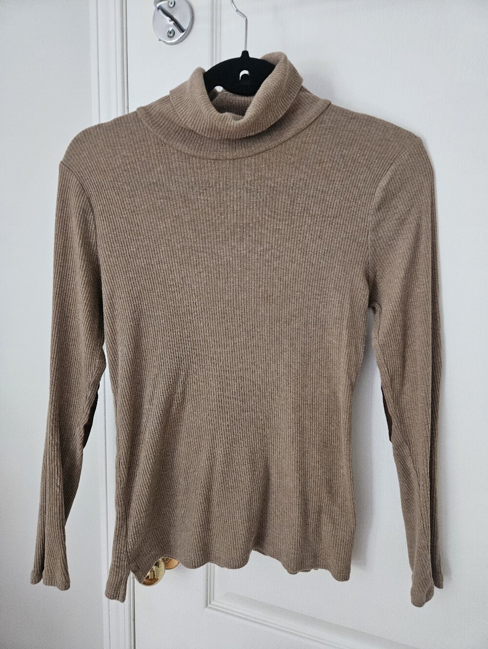 Ralph Lauren Ribbed Turtleneck Shirt Size S Light Brown